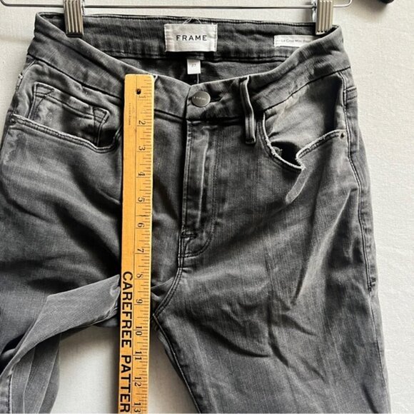Frame Le Crop mini boot raw hem denim jeans Sz 27 - Picture 10 of 13